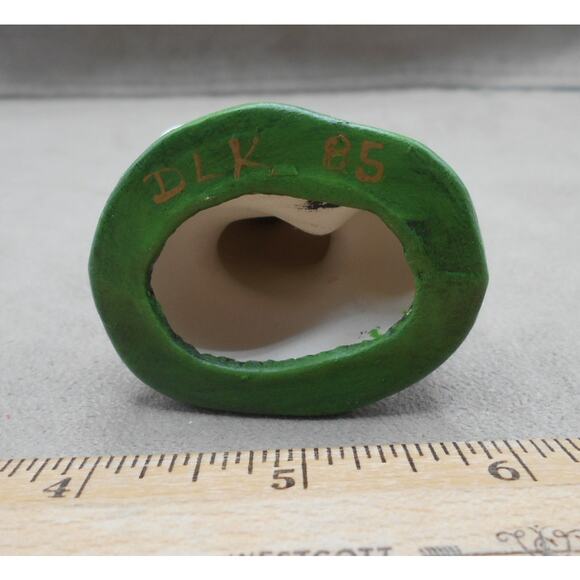 1985 Halloween Ceramic Ghost w/Pumpkin 3" Figure Hand Painted Vintage - Picture 6 of 6